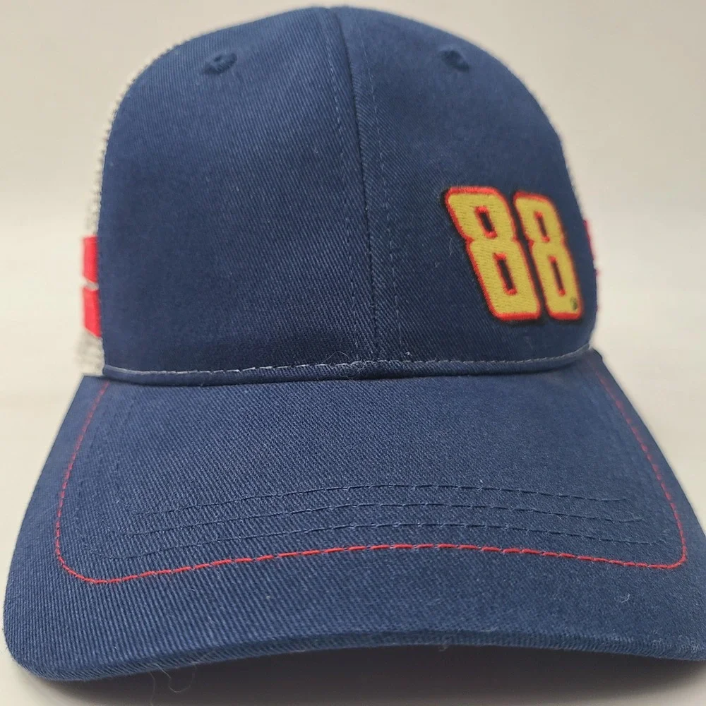Dale Earnhardt‎ Jr Hat Snapback Trucker Mesh Blue White NASCAR #88 Valvoline Men